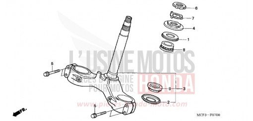 STEERING STEM VTR1000SPY de 2000